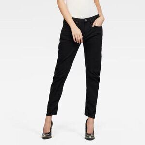 G Star Arc 3D Womens Black Jeans Low Boyfriend Sz 32 W